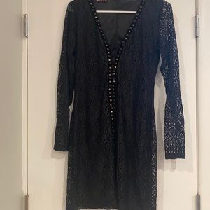 Black Embroidered Dress